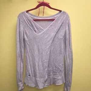 Lululemon criss cross open back sweater